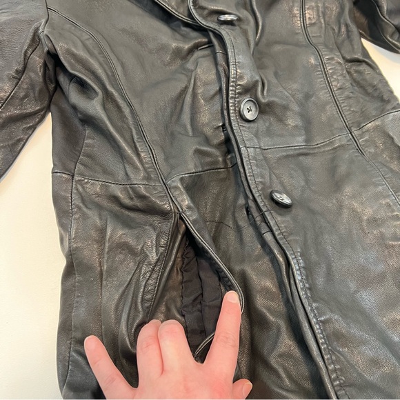 [JLC New York Outerwear] Unisex Long Leather Genuine Jacket - Picture 3 of 11